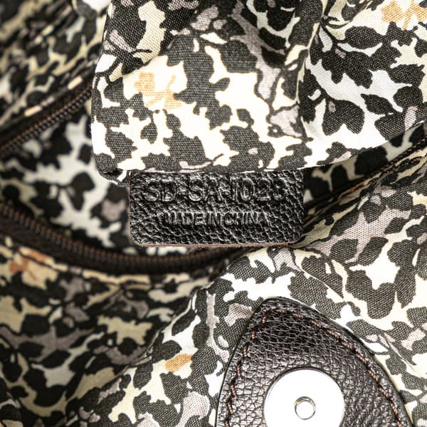 Pre-owned Celine Denim Macadam Bittersweet Hobo Bag Brown