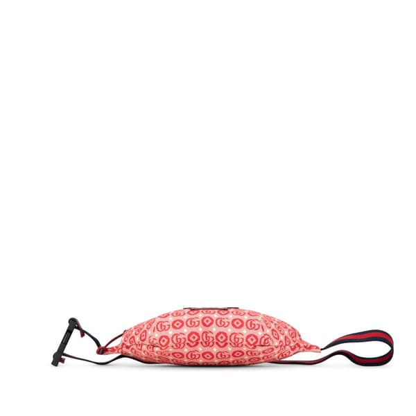 Pre-owned Gucci Kids GG Canvas Star Belt Bag Red