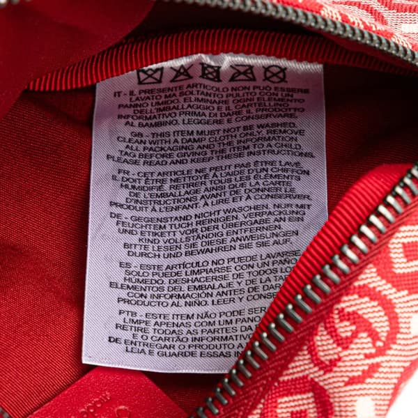 Pre-owned Gucci Kids GG Canvas Star Belt Bag Red