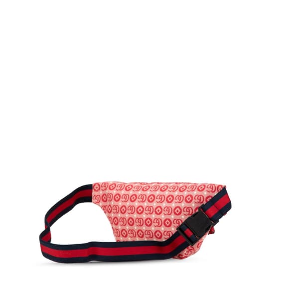 Pre-owned Gucci Kids GG Canvas Star Belt Bag Red