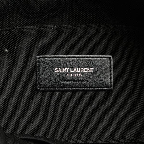 Pre-owned Saint Laurent Canvas City Belt Bag Black