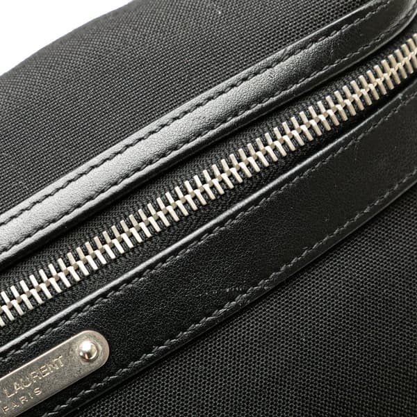 Pre-owned Saint Laurent Canvas City Belt Bag Black