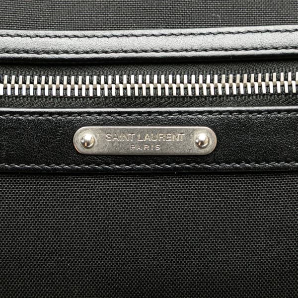 Pre-owned Saint Laurent Canvas City Belt Bag Black