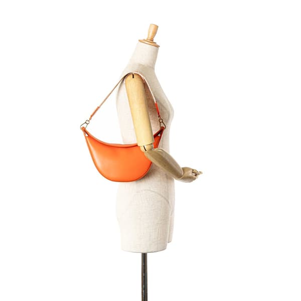 Pre-owned LOEWE Small Leather Luna Hobo Orange