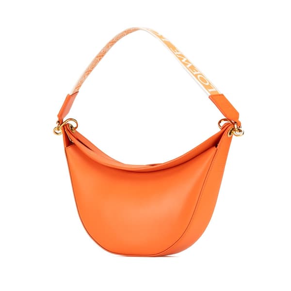 Pre-owned LOEWE Small Leather Luna Hobo Orange
