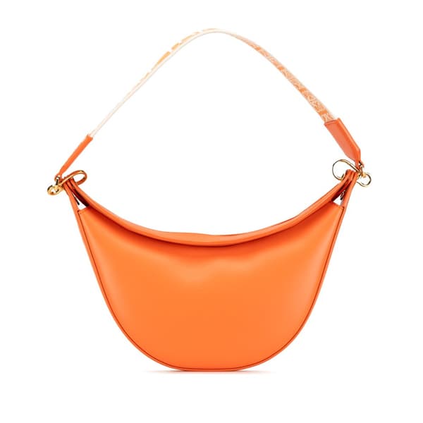 Pre-owned LOEWE Small Leather Luna Hobo Orange