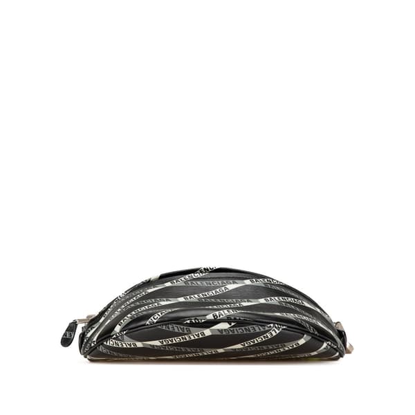 Pre-owned Balenciaga Lambskin Logo Souvenir XS Belt Bag Black