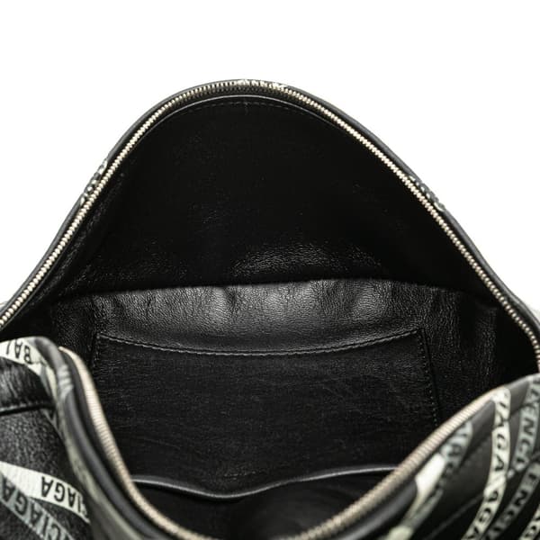 Pre-owned Balenciaga Lambskin Logo Souvenir XS Belt Bag Black