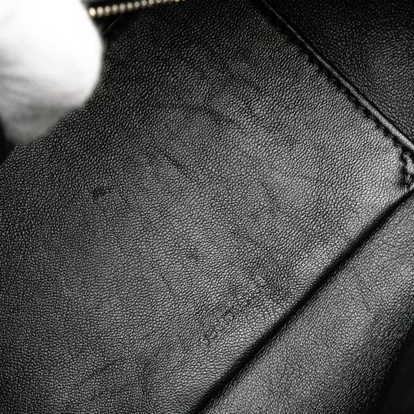 Pre-owned Balenciaga Lambskin Logo Souvenir XS Belt Bag Black