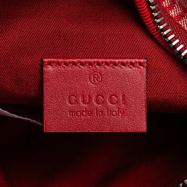 Pre-owned Gucci Kids GG Canvas Star Belt Bag Red