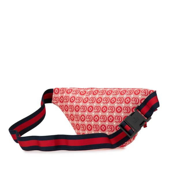 Pre-owned Gucci Kids GG Canvas Star Belt Bag Red
