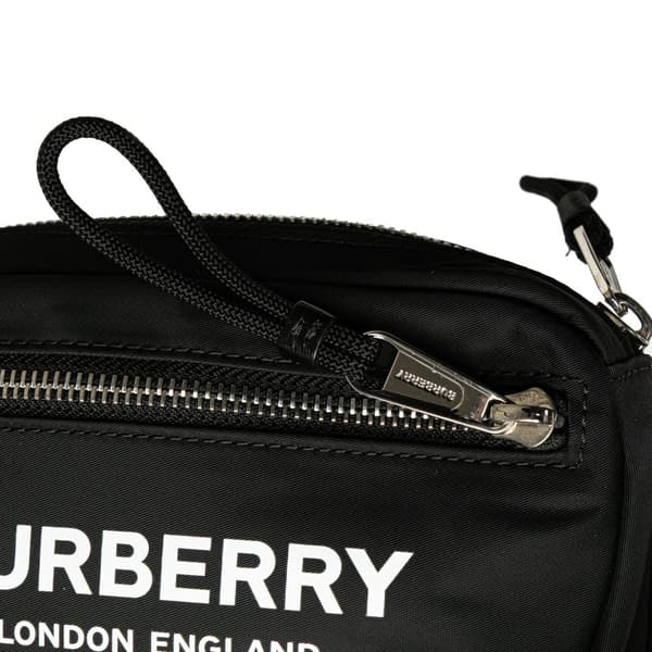 Pre-owned Burberry Nylon Logo Cannon Belt Bag Black