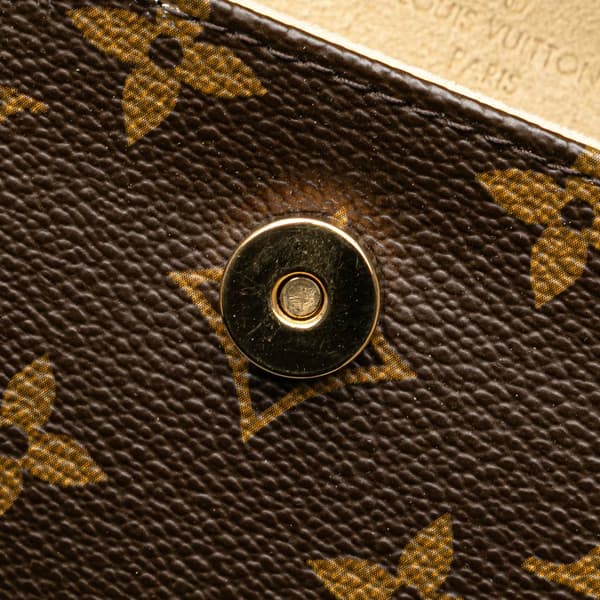 Pre-owned Louis Vuitton Monogram Pochette Florentine Brown
