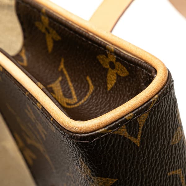 Pre-owned Louis Vuitton Monogram Pochette Florentine Brown
