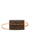 Miniatyrbilde 1 av 10: Pre-owned Louis Vuitton Monogram Pochette Florentine Brown