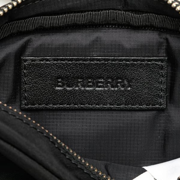 Pre-owned Burberry Nylon Logo Cannon Belt Bag Black