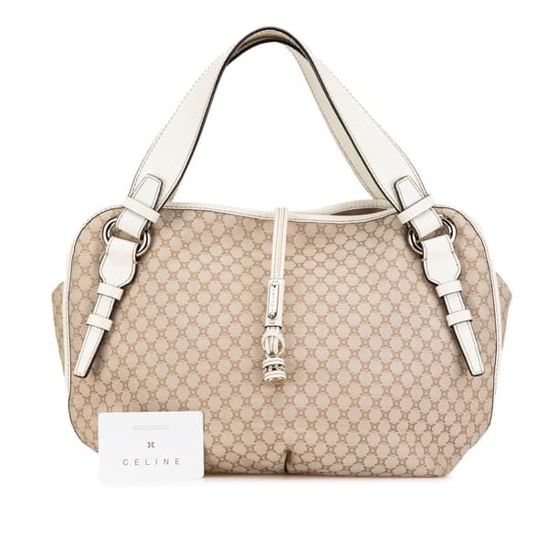 Pre-owned Celine Macadam Canvas Bittersweet Hobo Brown