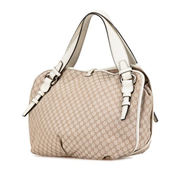 Pre-owned Celine Macadam Canvas Bittersweet Hobo Brown
