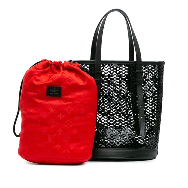 Pre-owned Louis Vuitton Monogram Lace Bucket PM Black