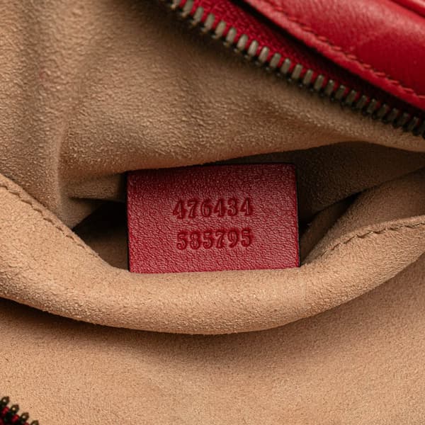 Pre-owned Gucci GG Marmont Matelasse Leather Belt Bag Red