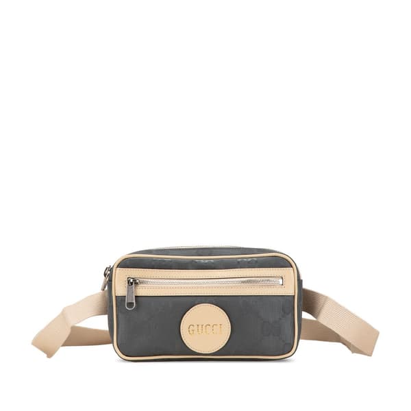 Pre-owned Gucci GG Nylon Off The Grid Belt Bag Gray