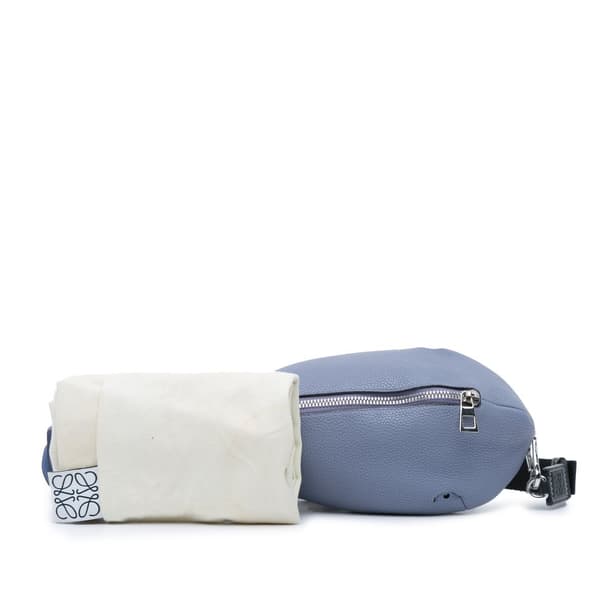 Pre-owned LOEWE Leather Whale Belt Bag Blue