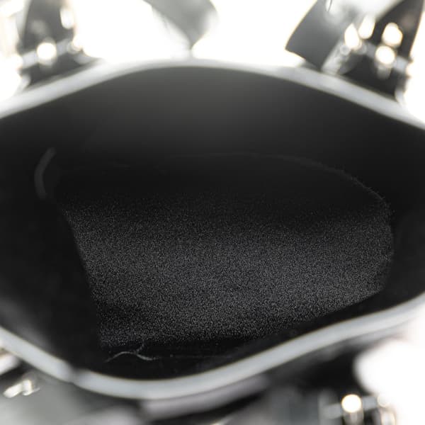 Pre-owned Louis Vuitton Monogram Mini Satin Bucket Black