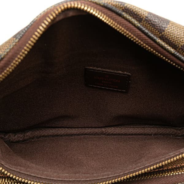 Pre-owned Louis Vuitton Damier Ebene Melville Belt Bum Bag Brown