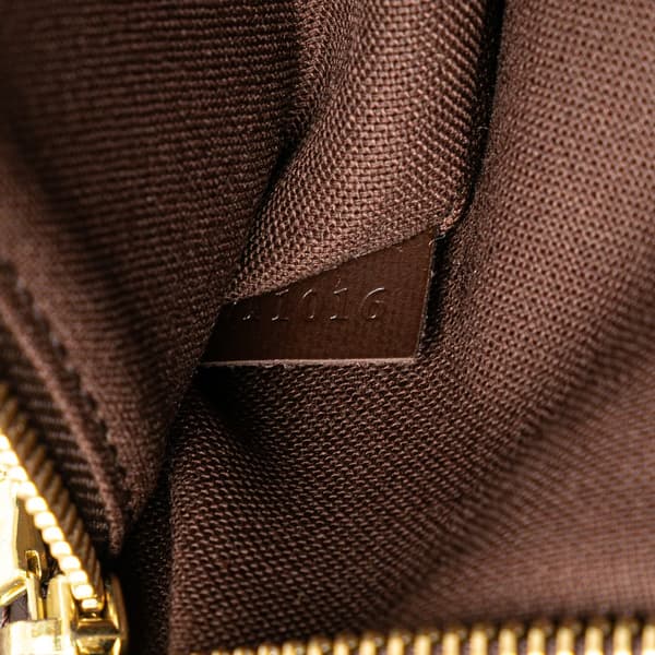 Pre-owned Louis Vuitton Damier Ebene Melville Belt Bum Bag Brown