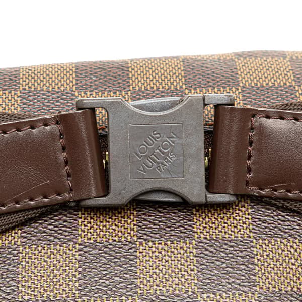 Pre-owned Louis Vuitton Damier Ebene Melville Belt Bum Bag Brown