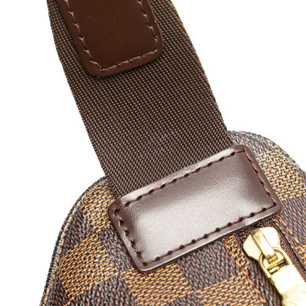 Pre-owned Louis Vuitton Damier Ebene Melville Belt Bum Bag Brown