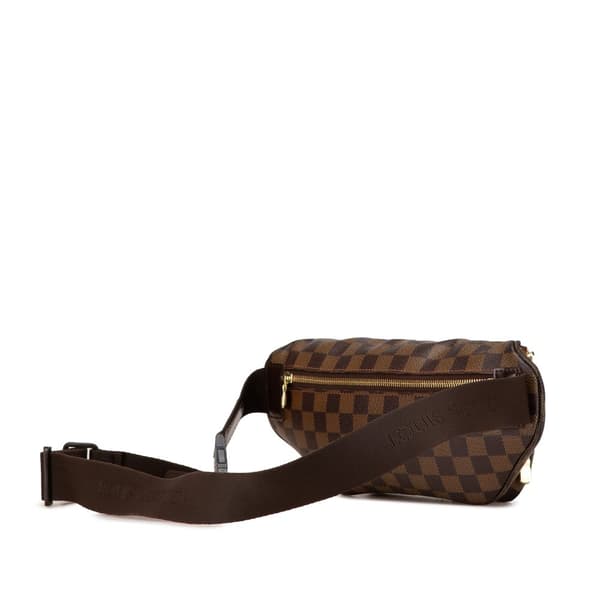 Pre-owned Louis Vuitton Damier Ebene Melville Belt Bum Bag Brown