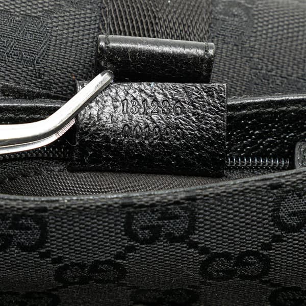 Pre-owned Gucci GG Canvas Belt Bag Black