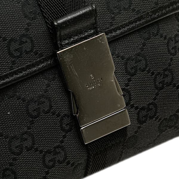 Pre-owned Gucci GG Canvas Belt Bag Black