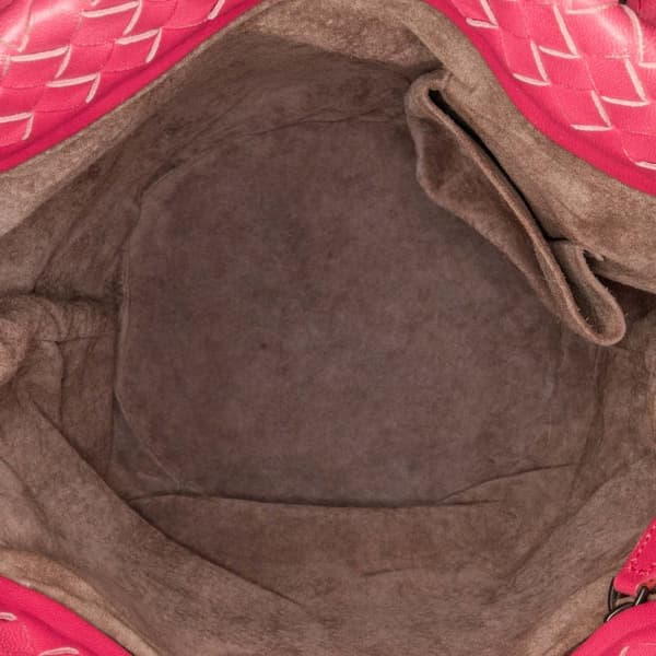 Pre-owned Bottega Veneta Nappa Intrecciato Bucket Bag Pink