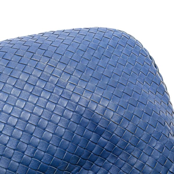Pre-owned Bottega Veneta Small Nappa Intrecciato Veneta Hobo Blue