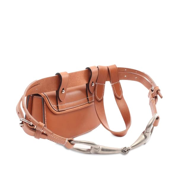 Pre-owned Gucci Mini Leather Bamboo 1947 Belt Bag Brown
