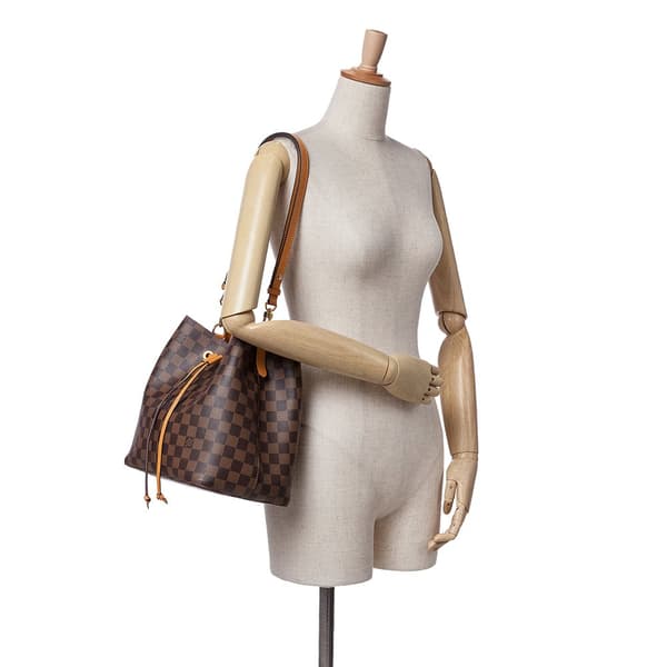 Pre-owned Louis Vuitton Damier Ebene Neonoe MM Brown