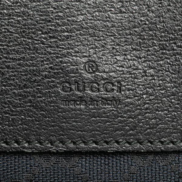 Pre-owned Gucci GG Canvas Double Pocket Belt Bag Black