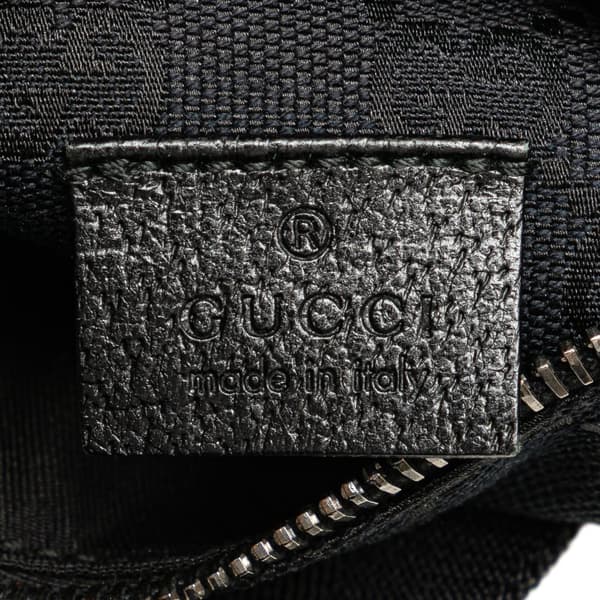 Pre-owned Gucci GG Canvas Double Pocket Belt Bag Black