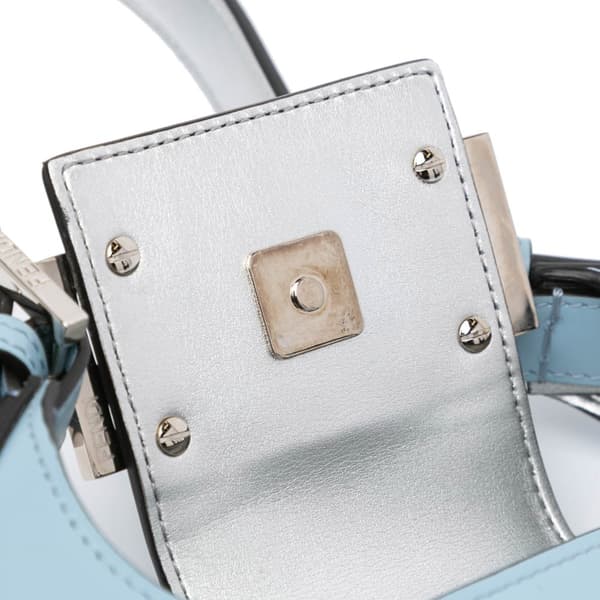 Pre-owned Fendi Mini Leather Cookie Hobo Blue