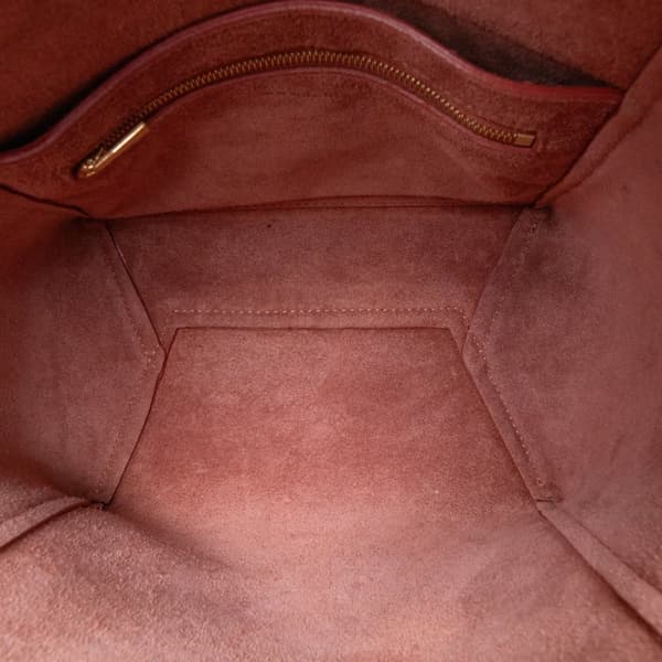 Pre-owned Celine Small Leather Seau Sangle Brown