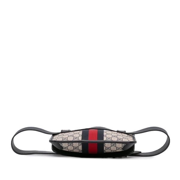 Pre-owned Gucci GG Supreme Ophidia Belt Bag Brown
