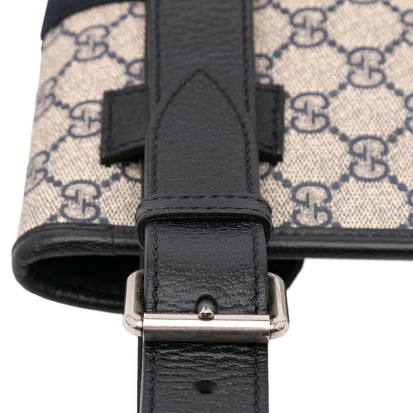 Pre-owned Gucci GG Supreme Ophidia Belt Bag Brown