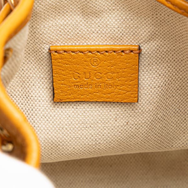 Pre-owned Gucci x EXO-KAI Mini GG Supreme Ophidia Bucket Bag Brown
