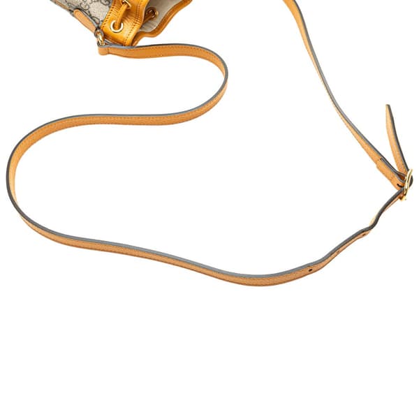 Pre-owned Gucci x EXO-KAI Mini GG Supreme Ophidia Bucket Bag Brown