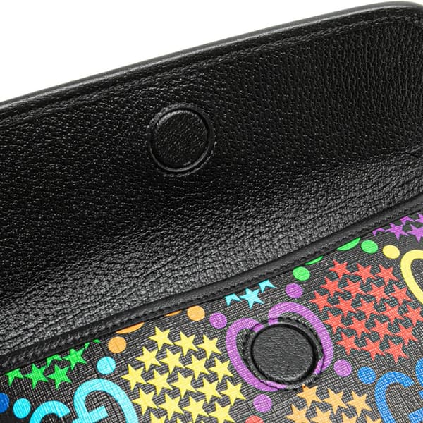 Pre-owned Gucci GG Supreme Psychedelic Belt Bag Black