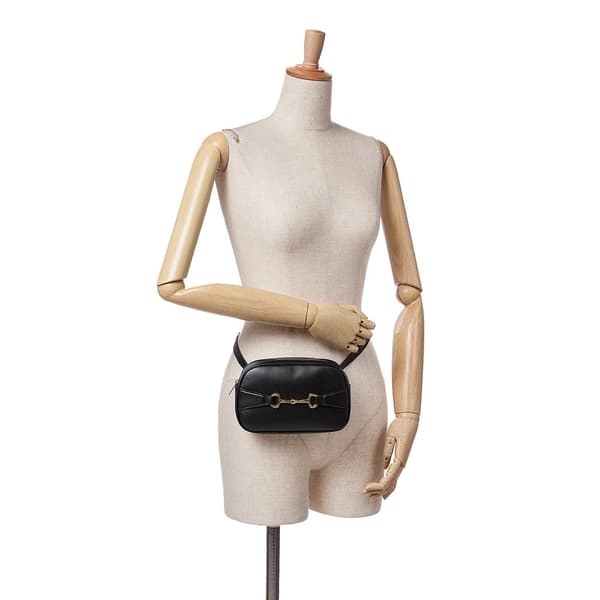 Pre-owned Celine Leather Crecy Belt Bag Black