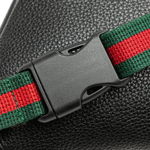 Pre-owned Gucci Leather Logo Belt Bag Black