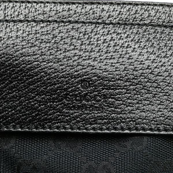 Pre-owned Gucci GG Canvas Double Pocket Belt Bag Black